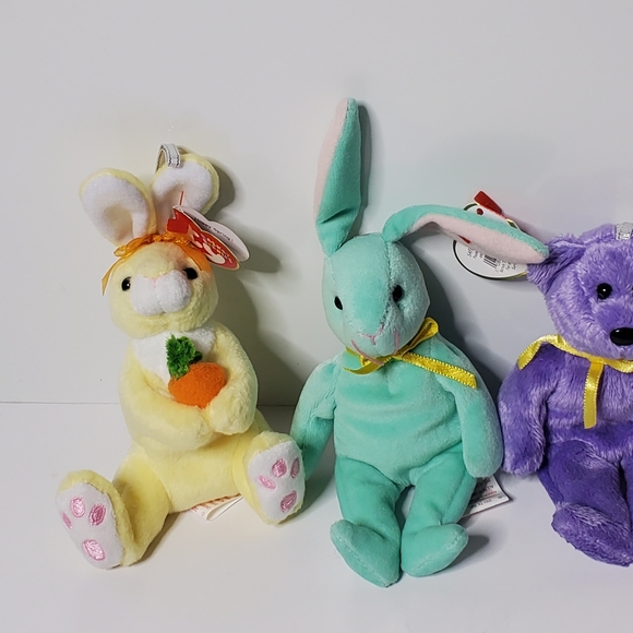 Lot ofTy Basket Beanies Collection Set of 4 - Eggs 3, Hippie, Nibbles, Hippity - Picture 7 of 7